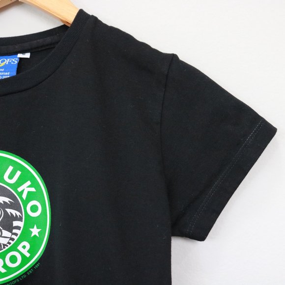 Spoofs Black Starbucks Starbuko Ice Drop Humor Tee Shirt Women’s Size S - Picture 5 of 10